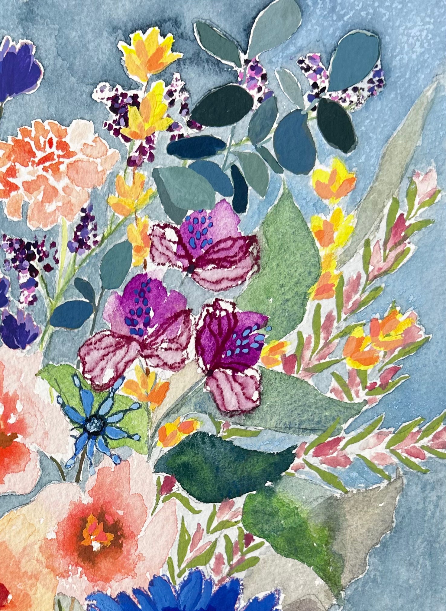 Blue Flower Bouquet