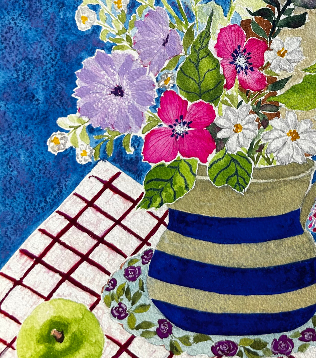 An Apple & Spring Flowers